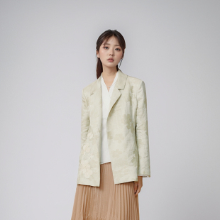 高级感手工花卉刺绣上装 外套女2025秋季 SS0579 提花西装 素芭新中式