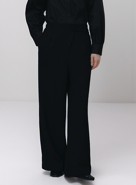 素芭百搭时尚阔腿长裤女25秋新款显瘦垂感直筒休闲阔腿裤SP0567