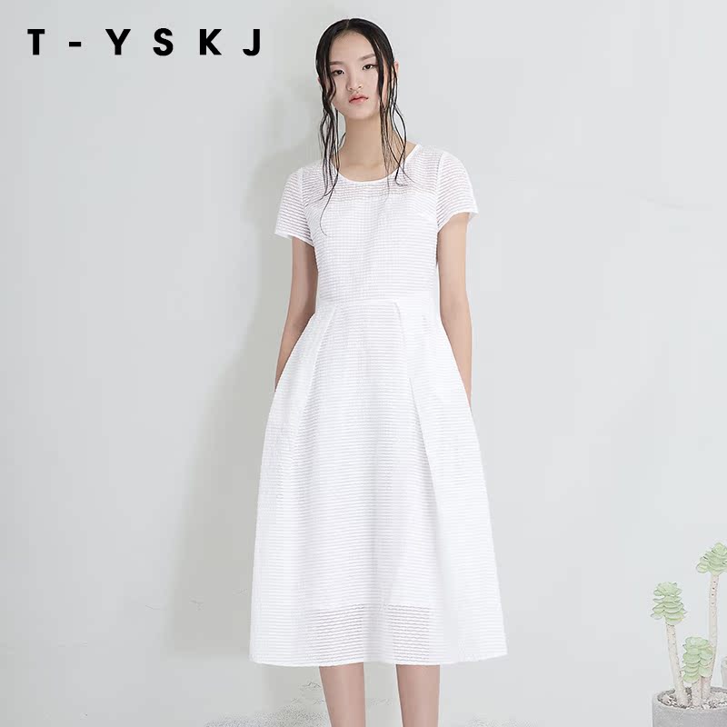 ̨ÐåTYSKJ2018ÏÄװпî ʱÉÐÐÞÉíÊÕÑüÅ®³¤È¹Ô²Áì¶ÌÐäÁ¬ÒÂȹF20229