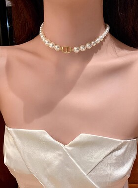 法国【设计师】Glam Dani 小众设计感锁骨链新款爆款颈链珍珠项链