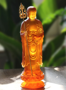 真琉璃地藏王菩萨佛像摆件