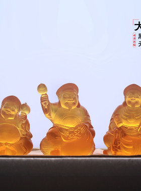 琉璃中式摆件大黑神大黑天