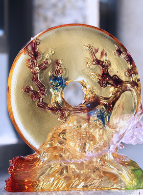 喜上枝头梅花摆件喜鹊牡丹