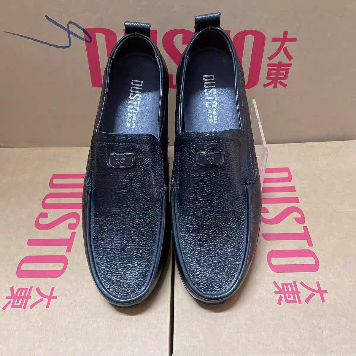 大东男士牛皮鞋2025秋季新款商务休闲鞋套脚舒适透气男款单鞋2702