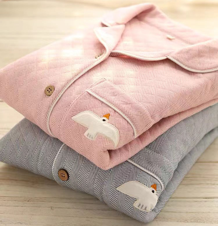 秋冬全棉家居服情侣空气棉保暖