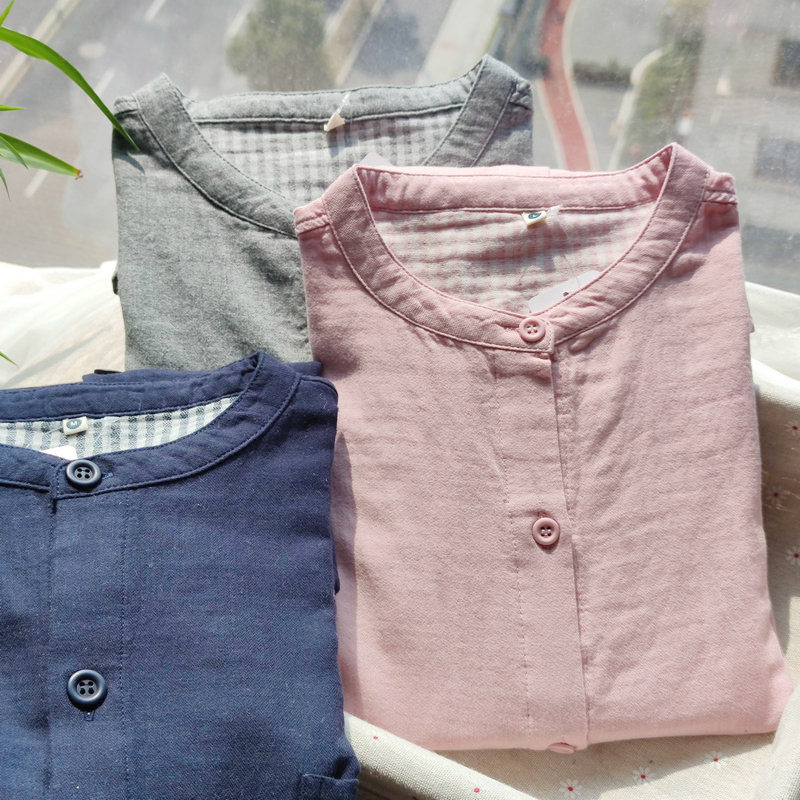 男女情侣日式良品春秋纱布家居服