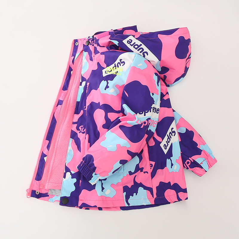 可拆卸外套女童三合一儿童冲锋衣