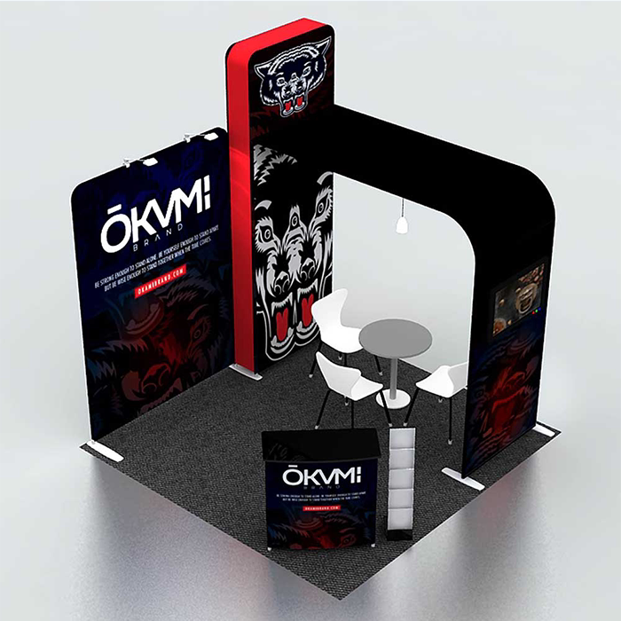 会展铝合金结构易拉宝弹力布背景可拆卸安装时尚重复用精品上市