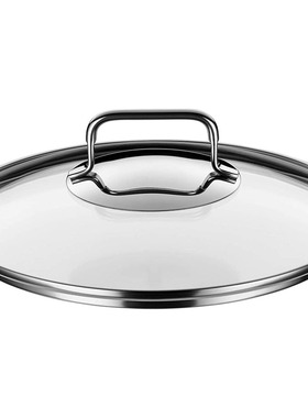 德国WMF福腾宝28cm不锈钢奶锅汤锅平底锅玻璃盖玻璃锅盖锅盖子