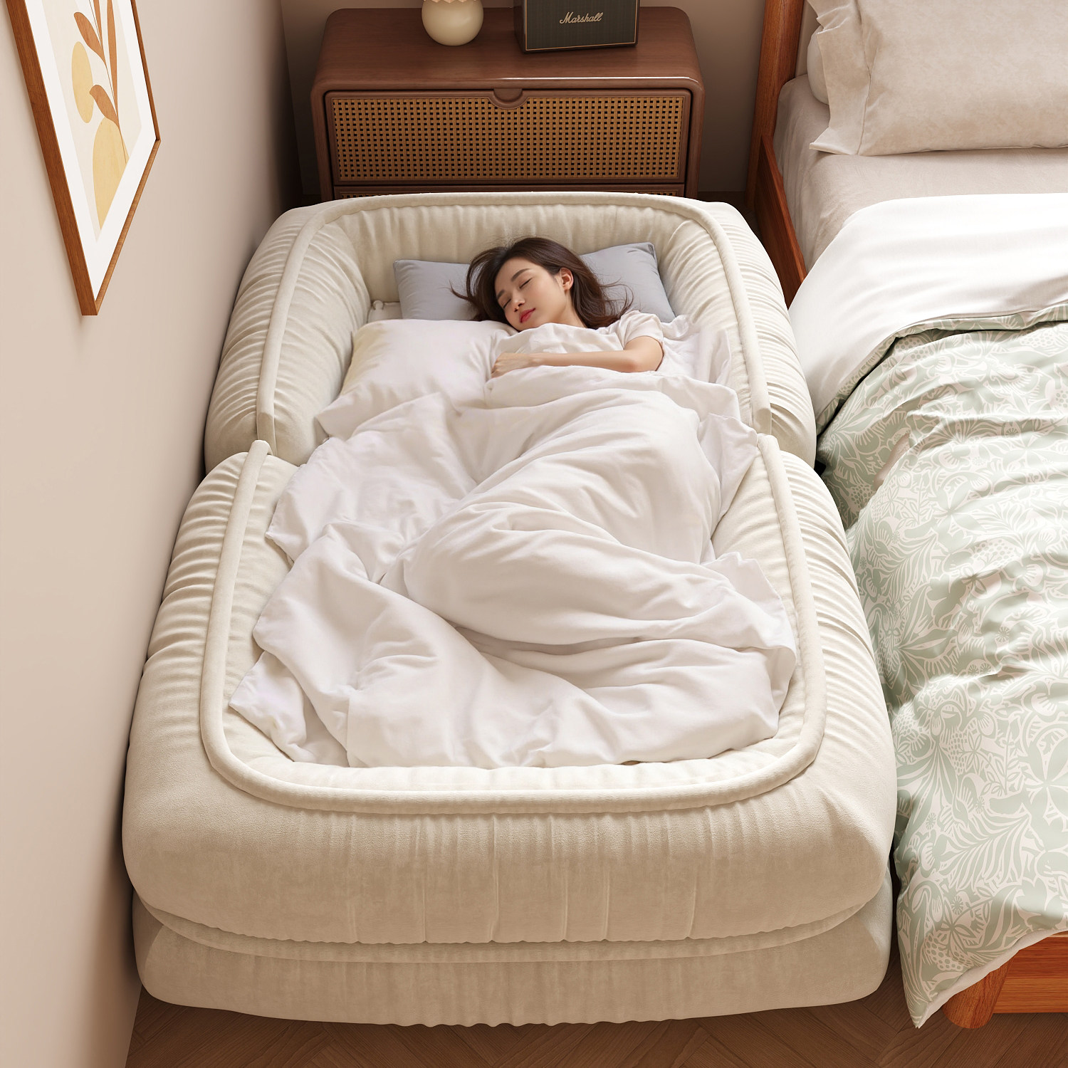 大型人类狗窝懒人沙发床可睡可躺榻榻米可折叠卧室大沙发单人沙发