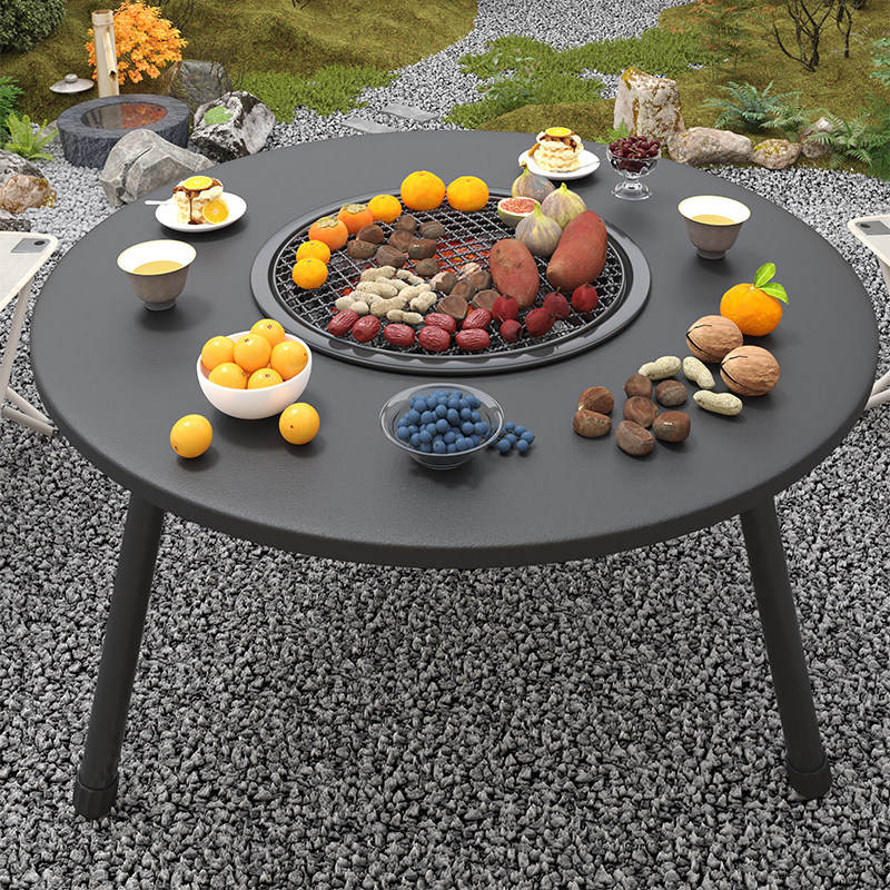 户外烧烤炉家用无烟烧烤可携式折叠烧烤桌木炭烤肉野外庭院围炉煮,住宅家具,烤火桌,淘宝优惠券,粉丝福利购,淘宝优惠卷