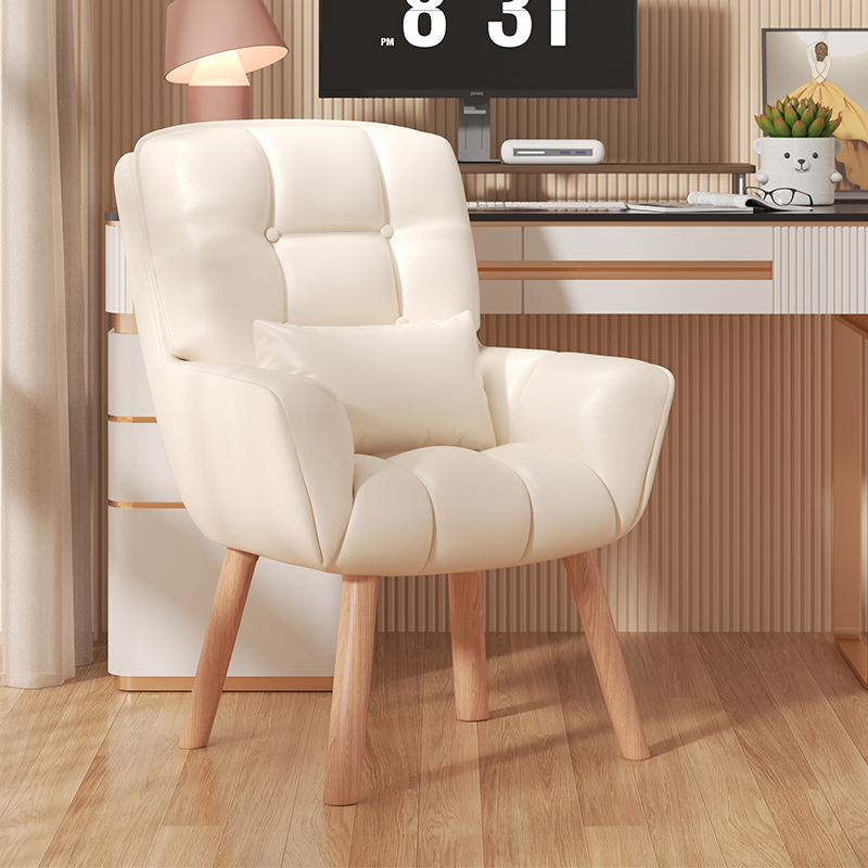 轻奢化妆凳现代简约小户型家用卧室化妆台椅子高级感美甲靠背凳子