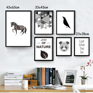 北欧ins创意个性现代简约时尚黑白装饰画挂画壁画定制照片墙画芯