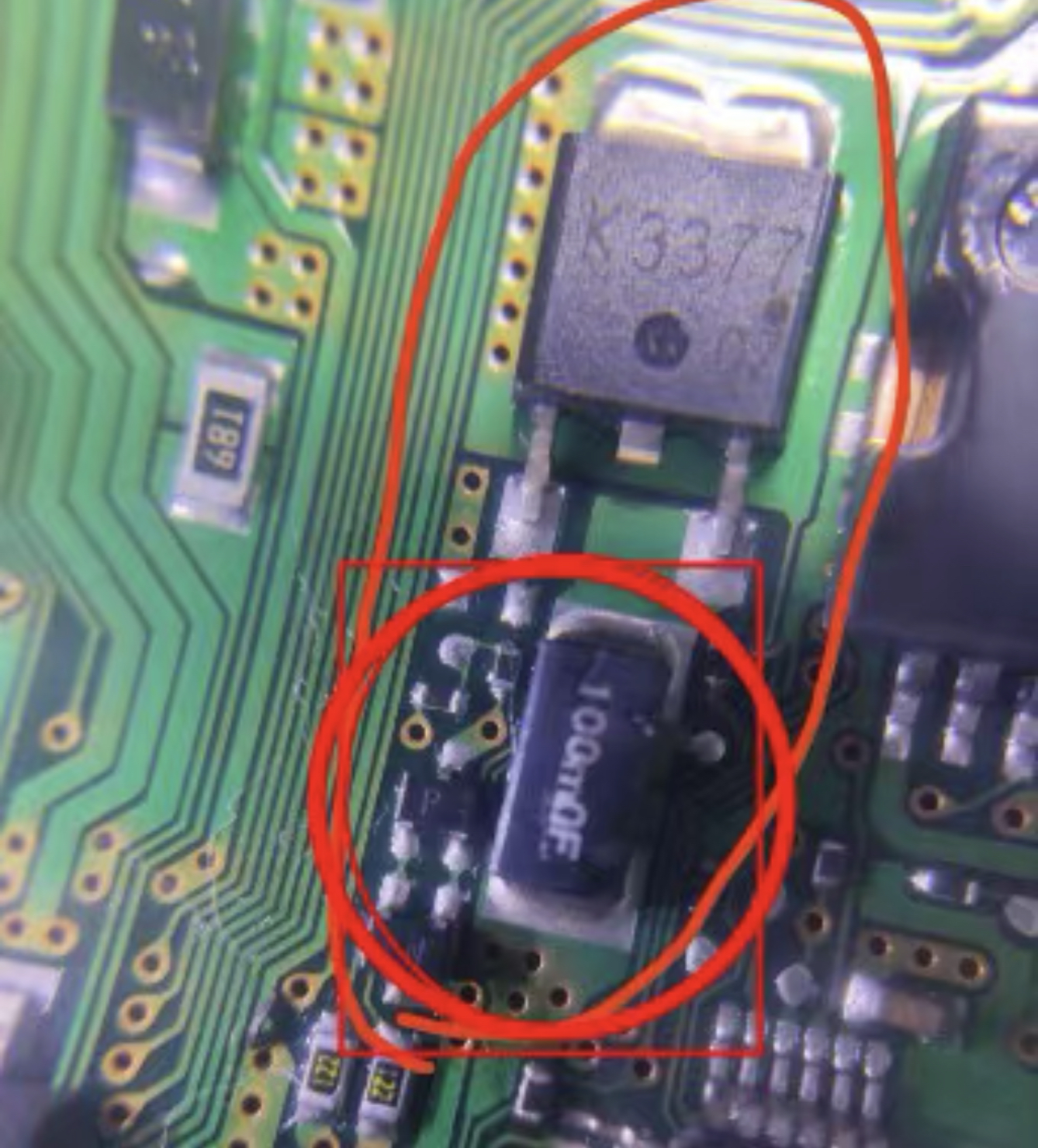 K3377三极管下面的 100MΩF 贴片电阻 全新原装