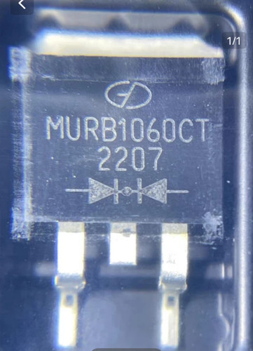 MURB1060CT 快恢复/高效率二极管 电压:600V 电流:10A TO-263原装