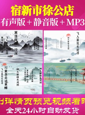 L46284Z宿新市徐公店 宋 杨万里古诗词素材背景视频制作歌唱比赛