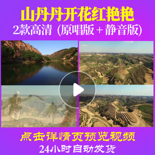 B1070Z山丹丹开花红艳艳陕北民歌非伴奏唱红歌表演出素材led背景