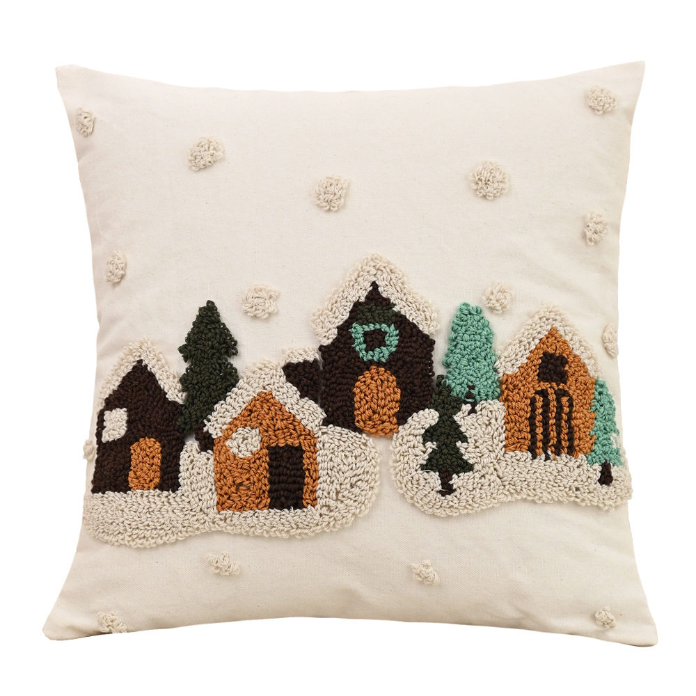 外贸跨境圣诞树圣诞节氛围感抱枕高级感飘窗榻榻米靠垫沙发靠枕