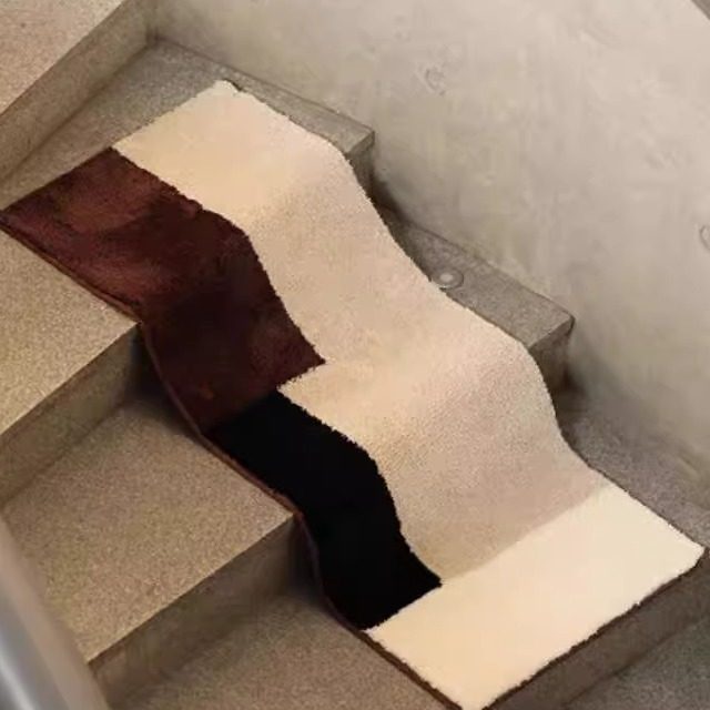 美拉德中古地毯簇绒植绒客厅耐脏茶几垫可机洗卧室床边飘窗毯高级