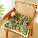 美式 布艺坐垫蒲团榻榻米垫子圆形坐垫加厚方形椅垫 油画棉麻中式