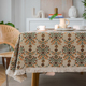 美式 复古桌布餐桌垫轻奢高级感提花棉麻布艺田园圆桌茶几台布盖布