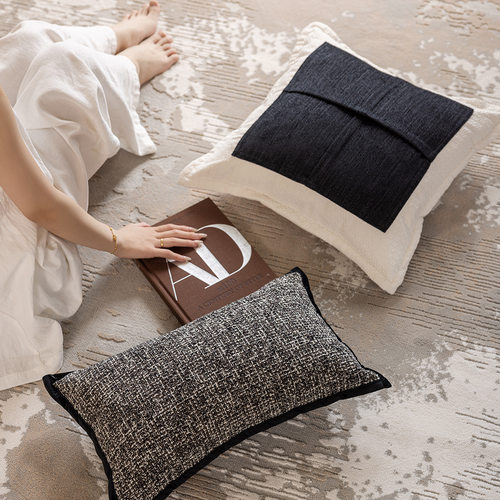 意式轻奢小香风沙发抱枕高级感客厅靠枕床头靠垫腰靠背抱枕套