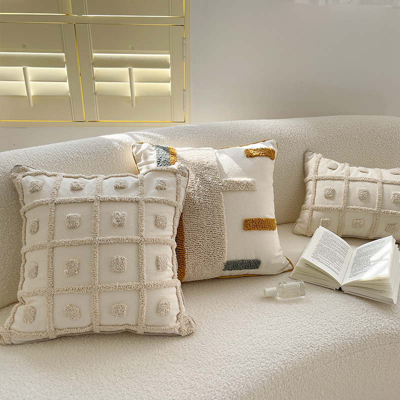 北欧 ins文艺侘寂风棉麻抱枕抱枕套含芯民宿客厅沙发靠垫靠枕