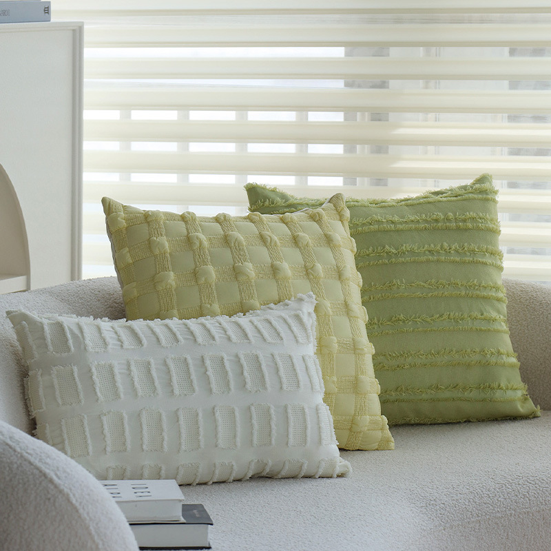 小清新北欧抱枕绿色系新中式客厅软装沙发靠垫样板间靠垫枕套含芯