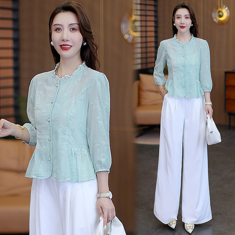 秋季新款时尚衬衫女洋气显瘦长袖