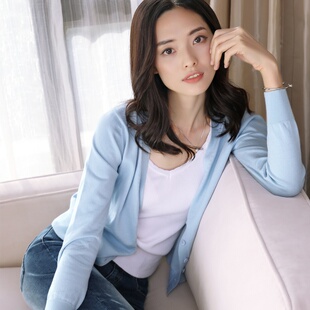 外套女春秋短款 针织衫 百搭空调衫 女长袖 毛衣 2024春季 外搭开衫 新款