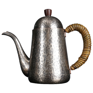 烟波 日本玉川堂 手工锤起铜器 熏银色 急须 手冲咖啡壶 茶壶铜壶