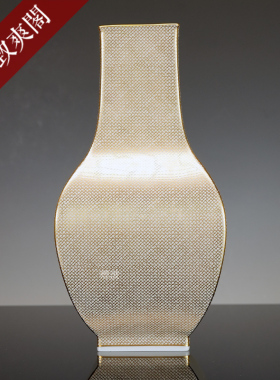 18K黄金网格方口台面花瓶