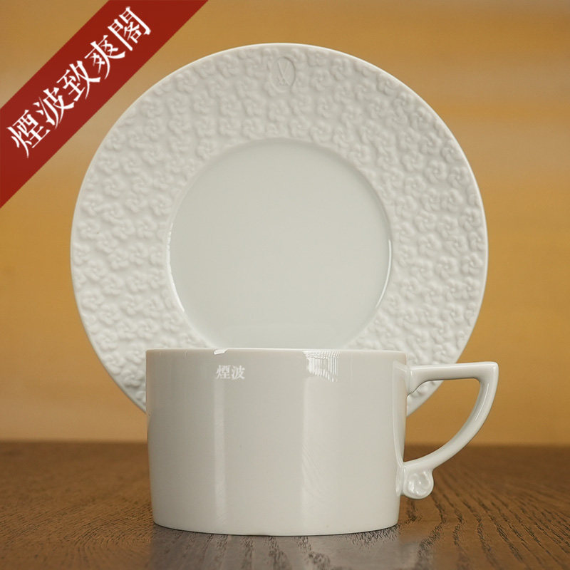 No41纯白荚蒾花素瓷咖啡杯碟