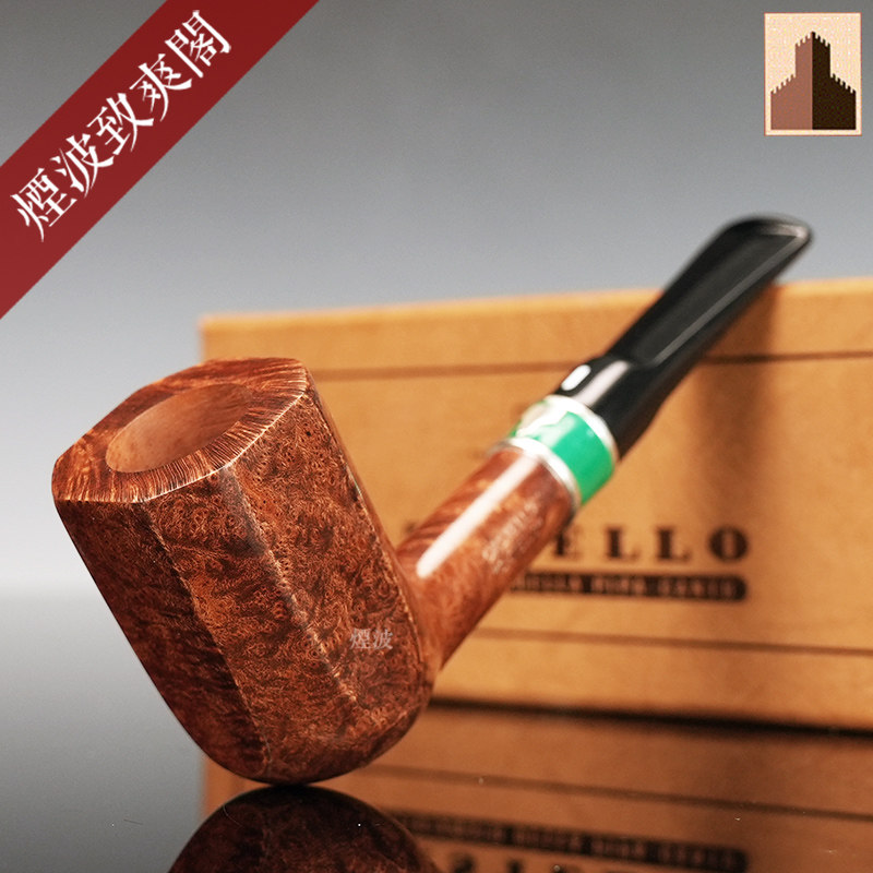 意大利卡斯特罗Castello “Castello” 判官型 银圈 珐琅限量烟斗