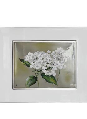 绣球花彩绘瓷板画挂画