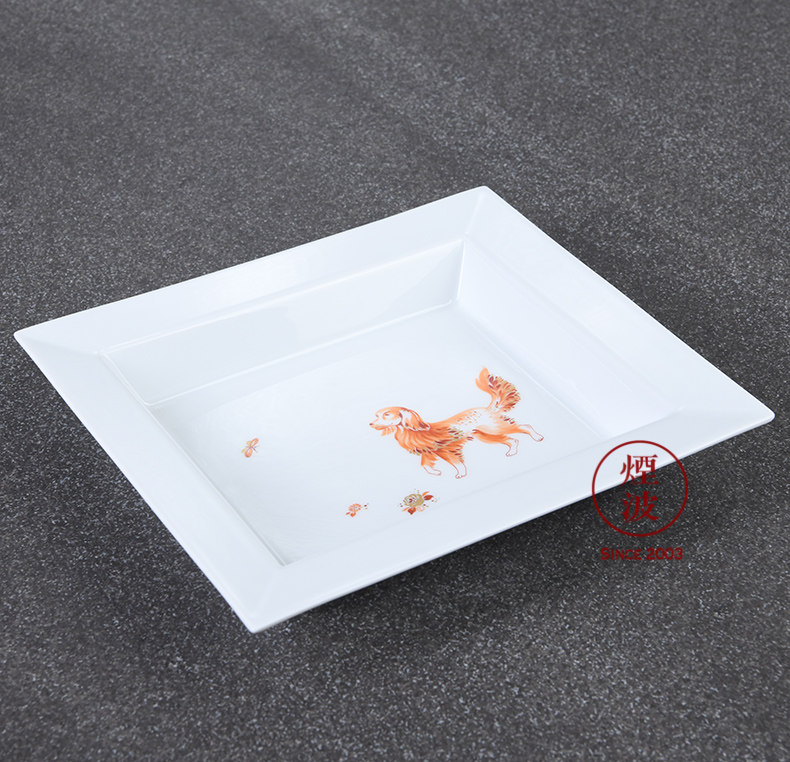 德国梅森 MEISSEN 瓷器 彩绘矾红 2018狗年纪念方盘21x18.5cm在类目 餐饮具, 餐具, 定制餐具, 家用瓷器中 - 来自Buy2taobao.com提供专业的淘宝代购服务