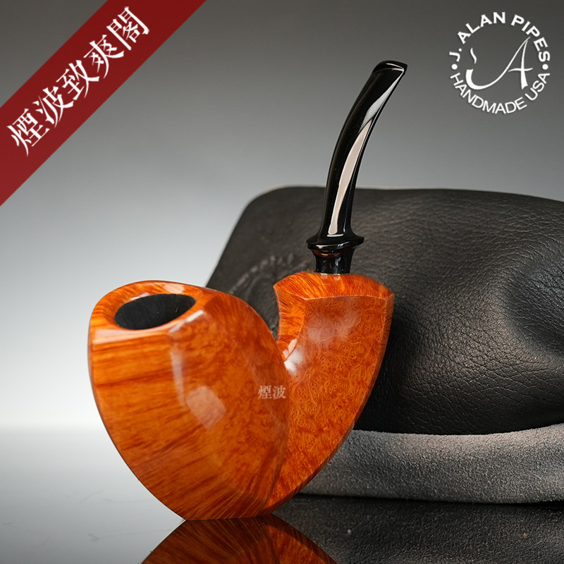 美国 Jeff Alan 海浪级别 美式河豚型  2167  手工制 石楠木烟斗