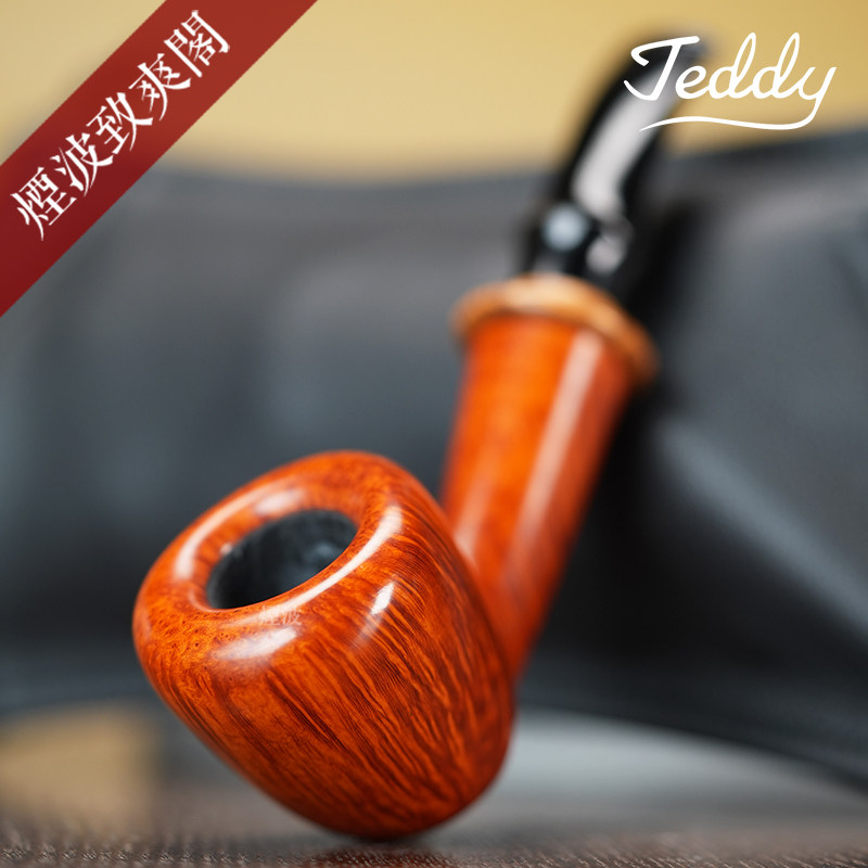 丹麦 Teddy Knudsen 泰迪 单老鹰级 长柄 橡果型 石楠木 烟斗