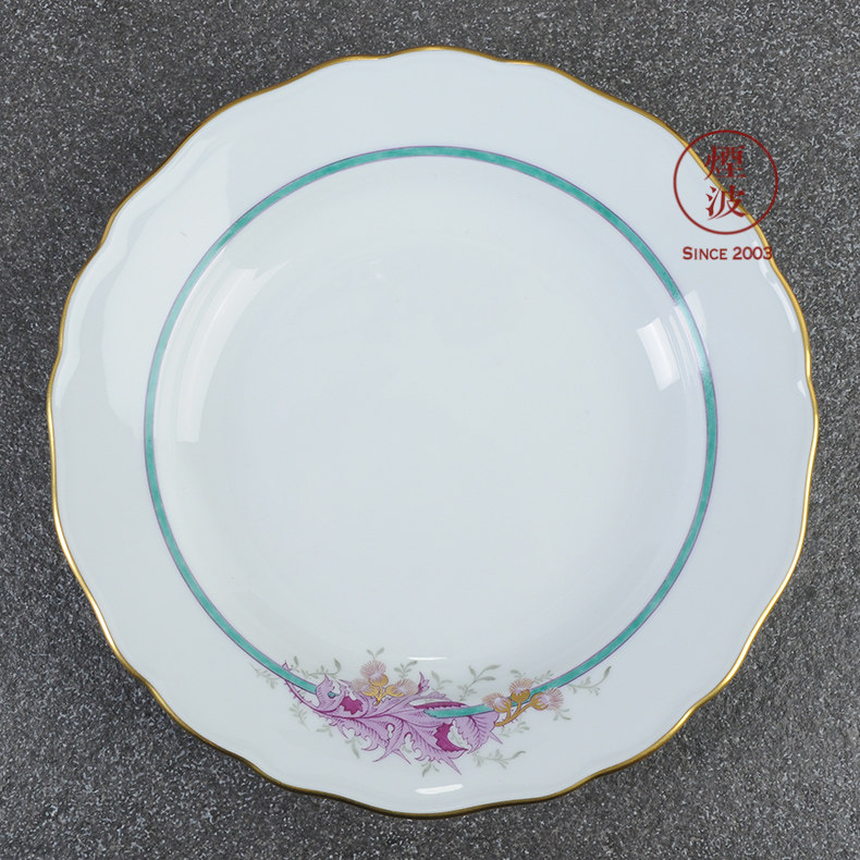 German Mason MEISSEN Porcelain New cutting Purple thistle Continental Plate Platter 180mmin the Tableware , Tableware , Custom tableware , Household porcelain  category - from Buy2taobao.com to provide professional Taobao agent buy service