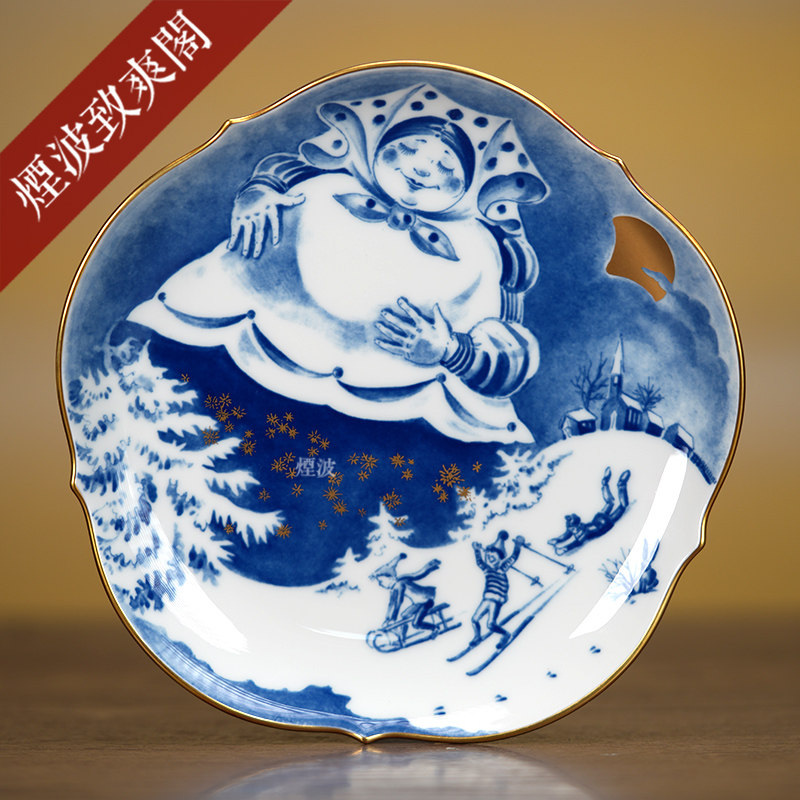 德国 MEISSEN 梅森瓷器 德国民谣童话系列 描金纪念赏盘 挂盘2001