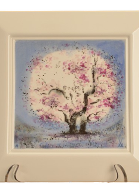 自然主义花卉彩绘瓷板画挂画