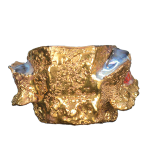 日本备前烧 陶艺名家 市川透 师隐崎隆一 柴烧 金彩 汤吞茶杯酒杯