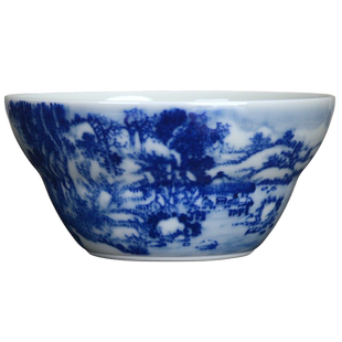 景德镇 觉山隐窑 青花 雪景山水 福禄杯 茶杯 品杯