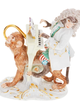 经典收藏瓷塑钢琴家猴子乐队