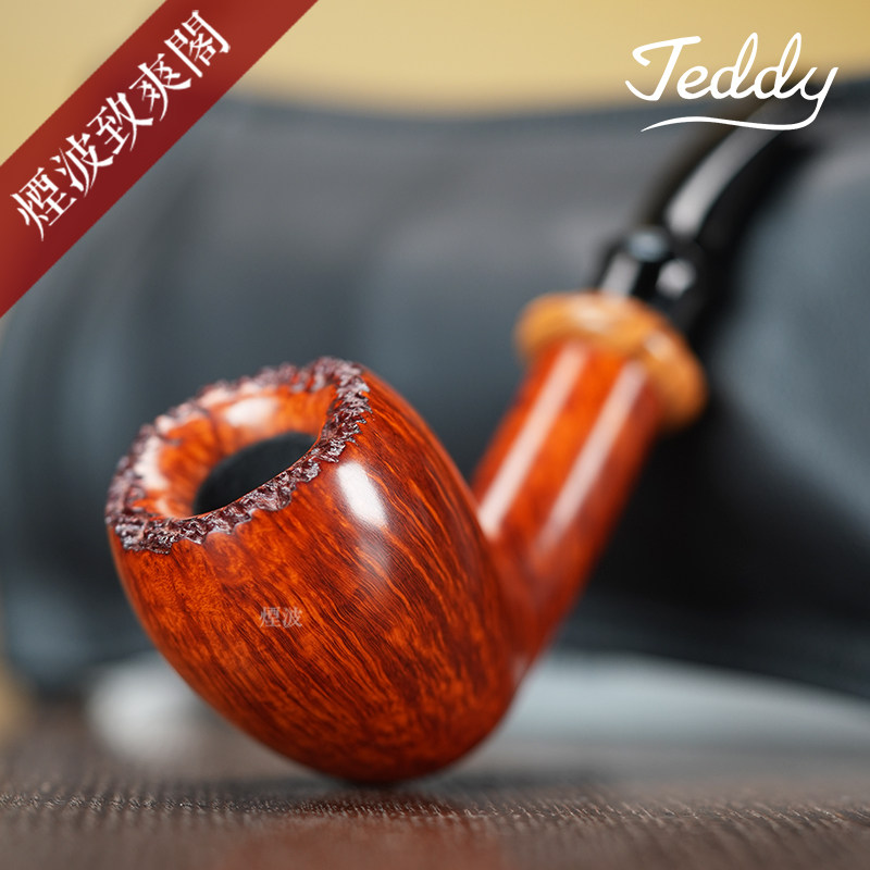 丹麦 Teddy Knudsen 泰迪 单老鹰级 单面鼓 河豚型  石楠木 烟斗