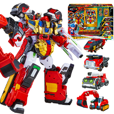 第三季炫卡斗士3重装赤魂王机甲合体变形机器人玩具S男孩金刚正版