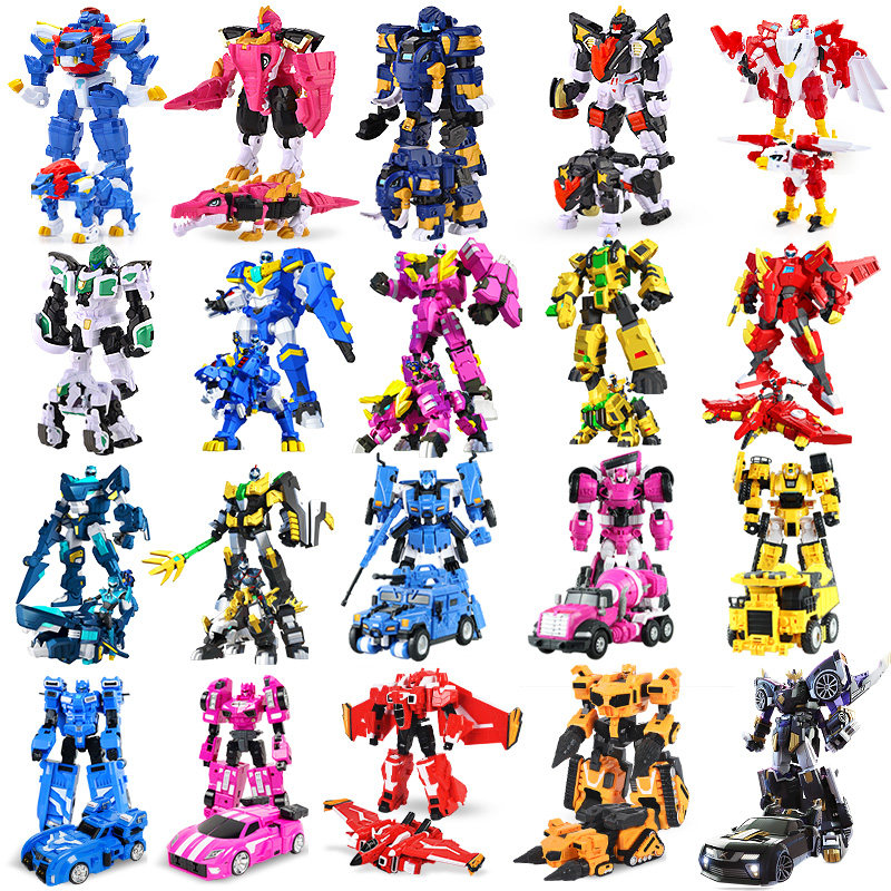 迷你特工队的玩具兽王力量狮王变形机器人金刚机甲男孩儿童x恐龙