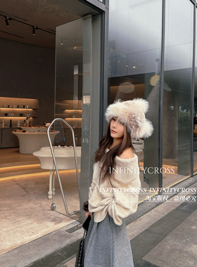 【INFINITYCROSS】气质氛围感显脸小头包脸环保毛蒙古帽保暖盆帽