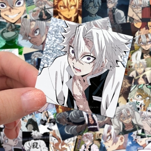 不死川实弥贴纸鬼灭之刃周边贴画装饰防水手机壳笔记本文具盒贴画