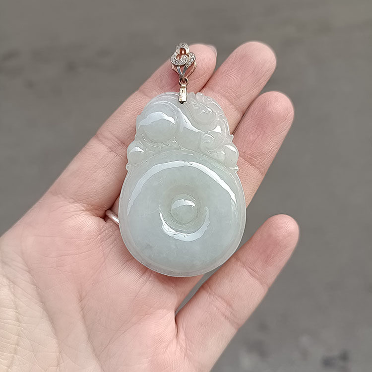 汇宝斋项坠新款老坑冰种翡翠玉如意挂件福在眼前吊坠疯狂促销a货